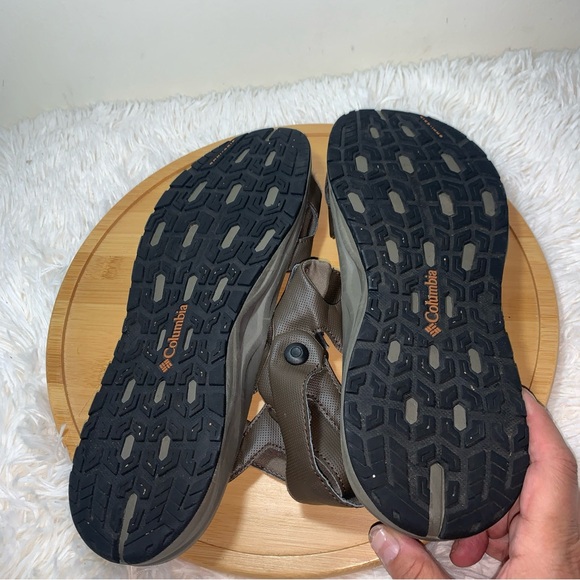 COLUMBIA Mens Sandals Hook and Loop BROWN Outdoor Omni Grip Size 12 Walking - Picture 7 of 8